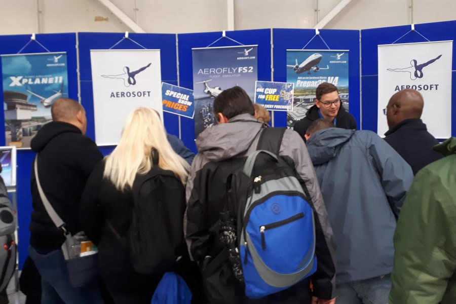 Aerosoft stand busy with visitors