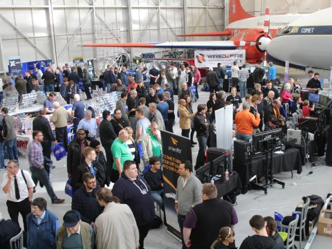 Crowd of people at Flight Sim 2016